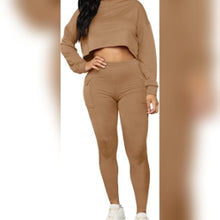 Load image into Gallery viewer, 2 Piece Crop Top and Leggings Set
