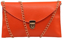 Load image into Gallery viewer, Crossbody Clutch with Gold Chain Strap