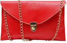 Load image into Gallery viewer, Crossbody Clutch with Gold Chain Strap