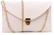 Load image into Gallery viewer, Crossbody Clutch with Gold Chain Strap