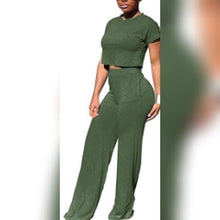 Load image into Gallery viewer, 2 Piece Belly Top and Pants