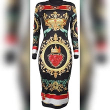 Load image into Gallery viewer, Queen Midi Bodycon Dress