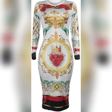 Load image into Gallery viewer, Queen Midi Bodycon Dress