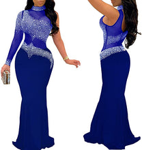 Load image into Gallery viewer, Women's Sexy Rhinestone Mesh Dress