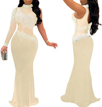 Load image into Gallery viewer, Women's Sexy Rhinestone Mesh Dress