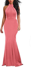 Load image into Gallery viewer, Women's Elegant Halter Neck Sleeveless Mermaid Long Evening Dress