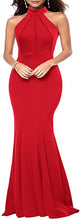Load image into Gallery viewer, Women's Elegant Halter Neck Sleeveless Mermaid Long Evening Dress