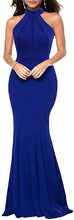 Load image into Gallery viewer, Women's Elegant Halter Neck Sleeveless Mermaid Long Evening Dress