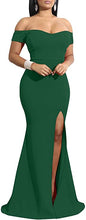Load image into Gallery viewer, Women's Off-Shoulder Mermaid Gown