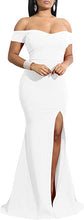 Load image into Gallery viewer, Women's Off-Shoulder Mermaid Gown