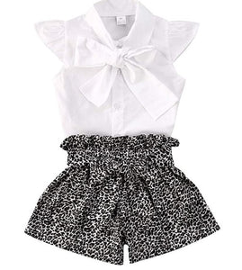 Toddler Girl's 2 Piece Crop Top and Shorts