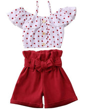 Load image into Gallery viewer, Toddler Girl&#39;s 2 Piece Crop Top and Shorts
