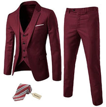 Load image into Gallery viewer, Men&#39;s 3 Piece Slim Fit Suit Set - Vibrant Colors
