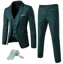 Load image into Gallery viewer, Men&#39;s 3 Piece Slim Fit Suit Set with BONUS Tie - Natural Colors
