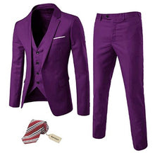 Load image into Gallery viewer, Men&#39;s 3 Piece Slim Fit Suit Set - Vibrant Colors
