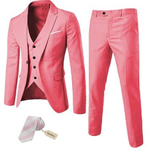 Load image into Gallery viewer, Men&#39;s 3 Piece Slim Fit Suit Set - Vibrant Colors
