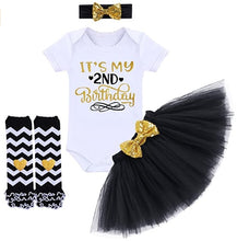 Load image into Gallery viewer, Toddler Girl&#39;s 4 Piece Birthday Outfit
