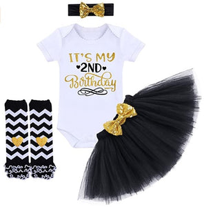 Toddler Girl's 4 Piece Birthday Outfit