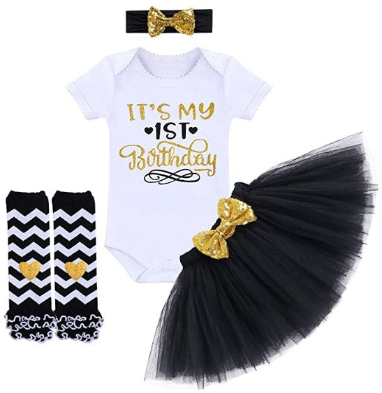 Toddler Girl's 4 Piece Birthday Outfit