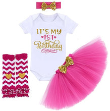 Load image into Gallery viewer, Toddler Girl&#39;s 4 Piece Birthday Outfit
