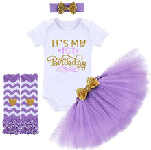 Load image into Gallery viewer, Toddler Girl&#39;s 4 Piece Birthday Outfit
