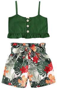 Baby Girls 2 Piece Crop Top and Shorts