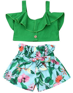 Baby Girls 2 Piece Crop Top and Shorts