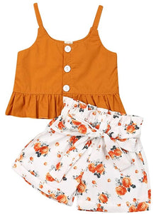 Baby Girls 2 Piece Crop Top and Shorts