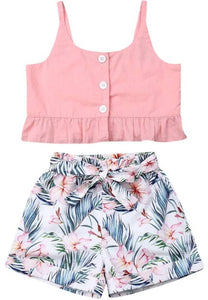 Baby Girls 2 Piece Crop Top and Shorts