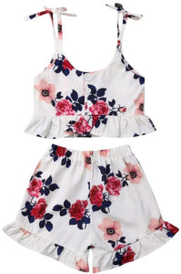 Baby Girls 2 Piece Crop Top and Shorts