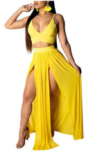 Load image into Gallery viewer, 2 Piece Belly Top with Long Skirt
