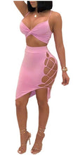 Load image into Gallery viewer, 2 piece Belly Top with Mid Skirt
