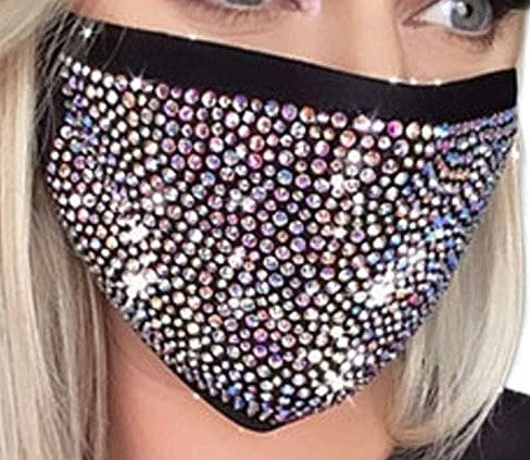 Adult Rhinestone Face Mask