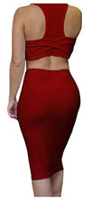 Load image into Gallery viewer, 2 Piece Crop Top and Midi Skirt
