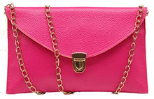 Load image into Gallery viewer, Crossbody Clutch with Gold Chain Strap
