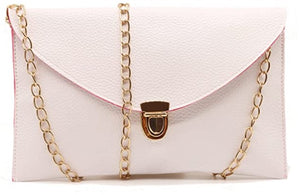 Crossbody Clutch with Gold Chain Strap