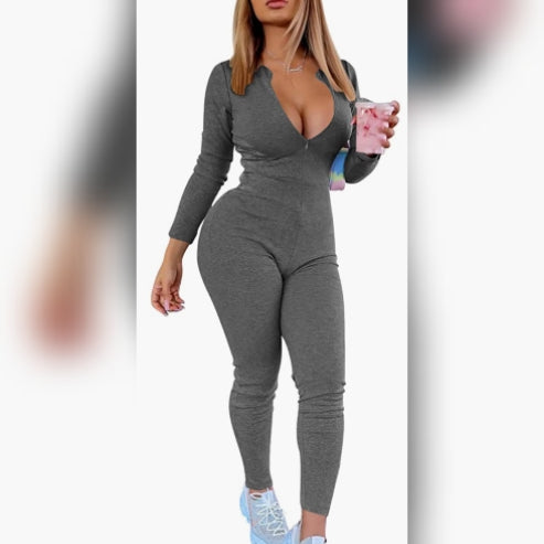 Front Zip Jumpsuit