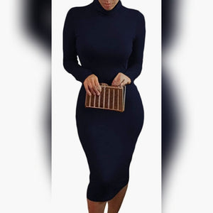 Turtleneck Sweater Bodycon Dress