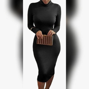 Turtleneck Sweater Bodycon Dress