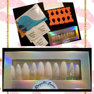 Press-On Nails Kit w/Bonus Pedicure Kit