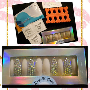 Press-On Nails Kit w/Bonus Pedicure Kit