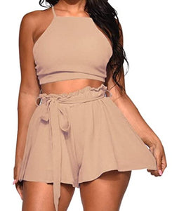 2 Piece Halter Top and Skirt