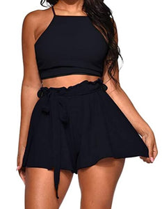 2 Piece Halter Top and Skirt