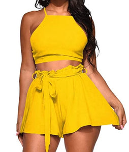 2 Piece Halter Top and Skirt