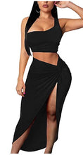 Load image into Gallery viewer, 2 Piece One Shoulder Sleeveless and Skirt
