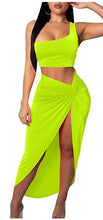 Load image into Gallery viewer, 2 Piece One Shoulder Sleeveless and Skirt
