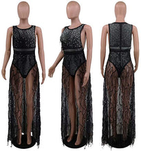 Load image into Gallery viewer, Women&#39;s Sexy Sleeveless Rhinestone Statement Dress
