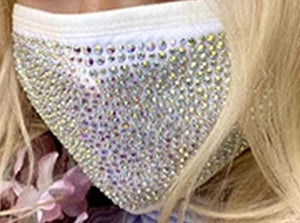 Adult Rhinestone Face Mask