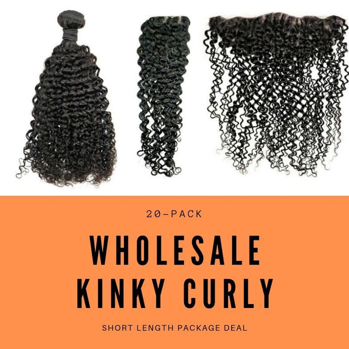 Brazilian Kinky Curly Short Length Package Deal